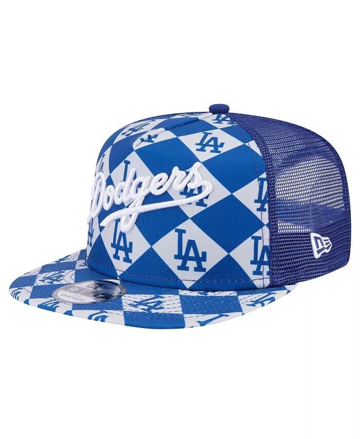 

Мужская кепка Snapback Royal Los Angeles Dodgers Seeing Diamonds с А-образной рамой Trucker 9FIFTY New Era, синий