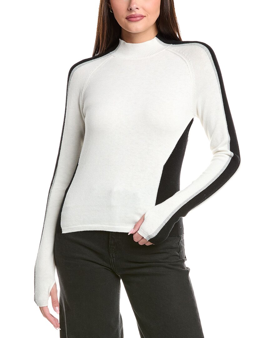 

WISPR Альпийский воротник-воронка Свитер из смесового шелка, белый