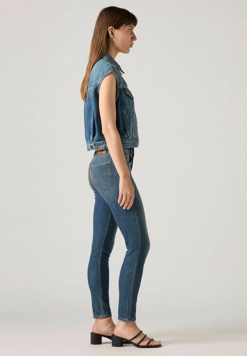 Джинсы скинни HIGH RISE SKINNY Levi's, темно-синий — фото 4