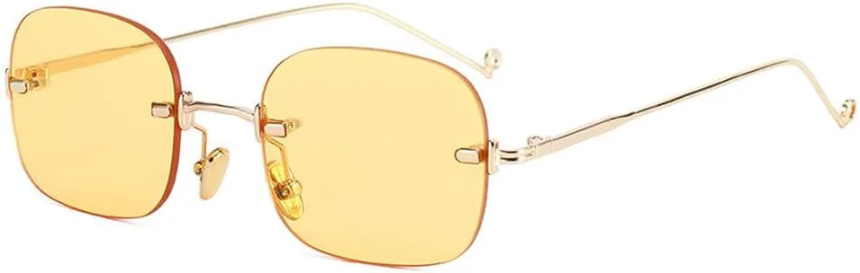 

Ретро солнцезащитные очки для женщин, модные, без оправы, с градиентным переходом цвета, солнцезащитные очки с линзами, женские безрамочные очки HVTVTLA, 4