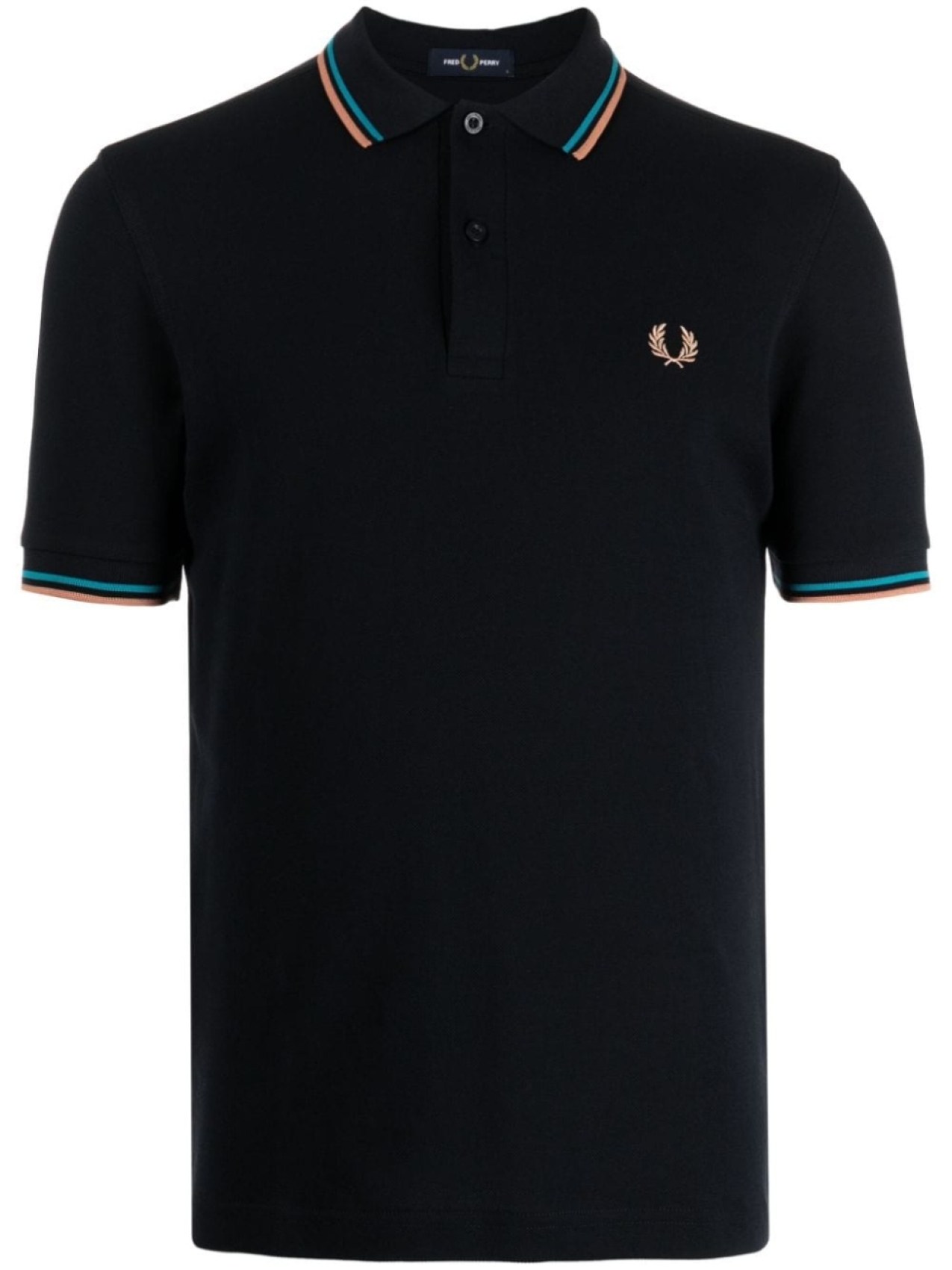 

Fred Perry полосатая рубашка поло с вышивкой Laurel Wreath, синий