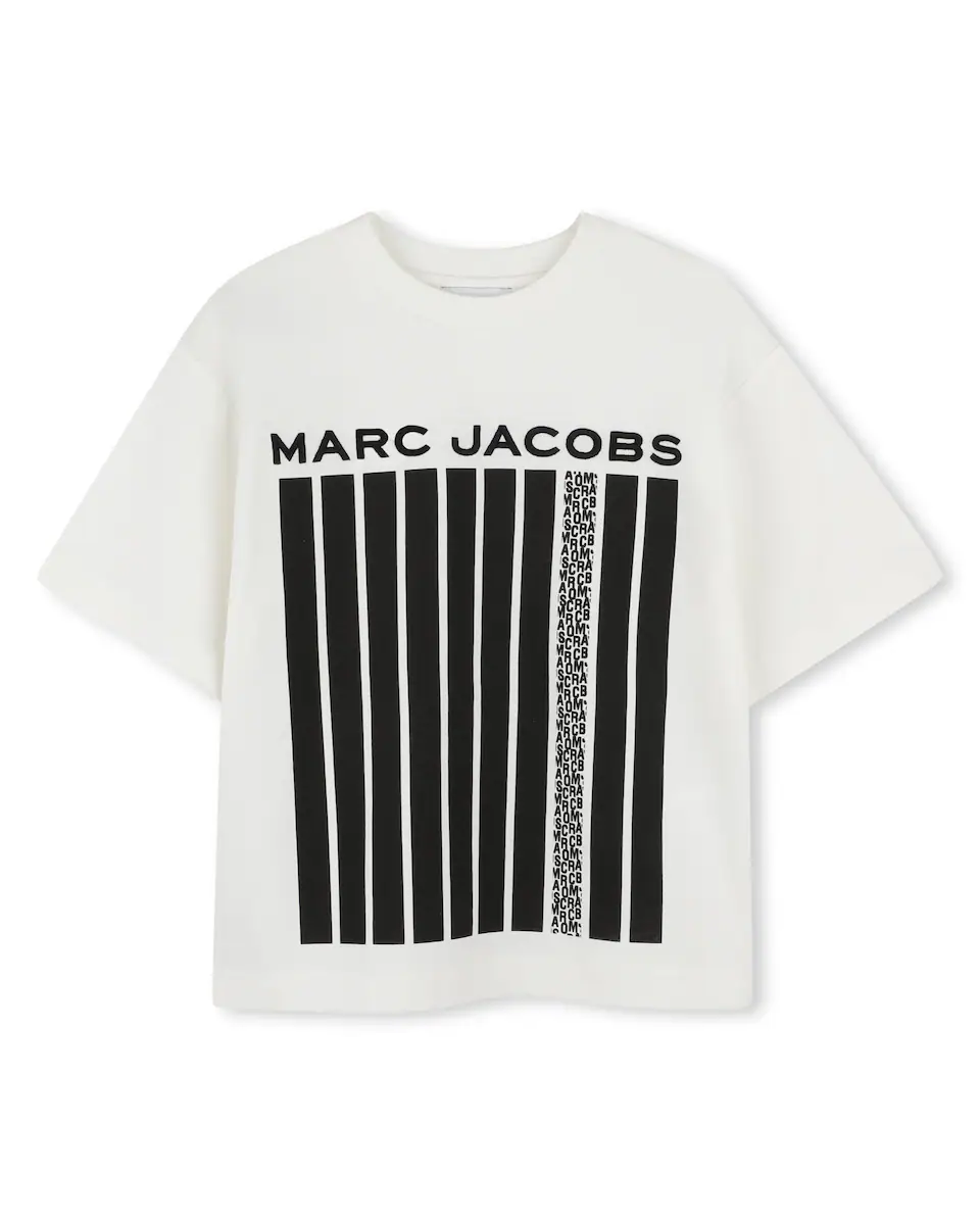 

Футболка крупной вязки для мальчиков с рисунком спереди Marc Jacobs, белый