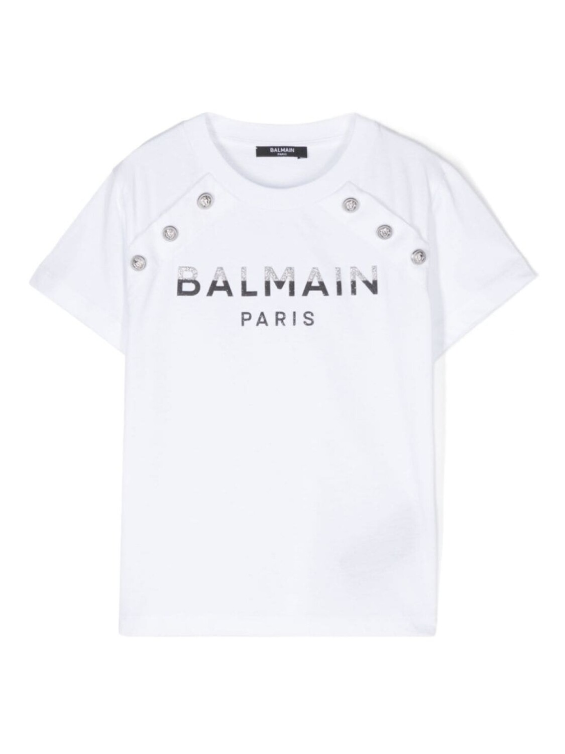 

Balmain Kids футболка с аппликацией логотипа, белый