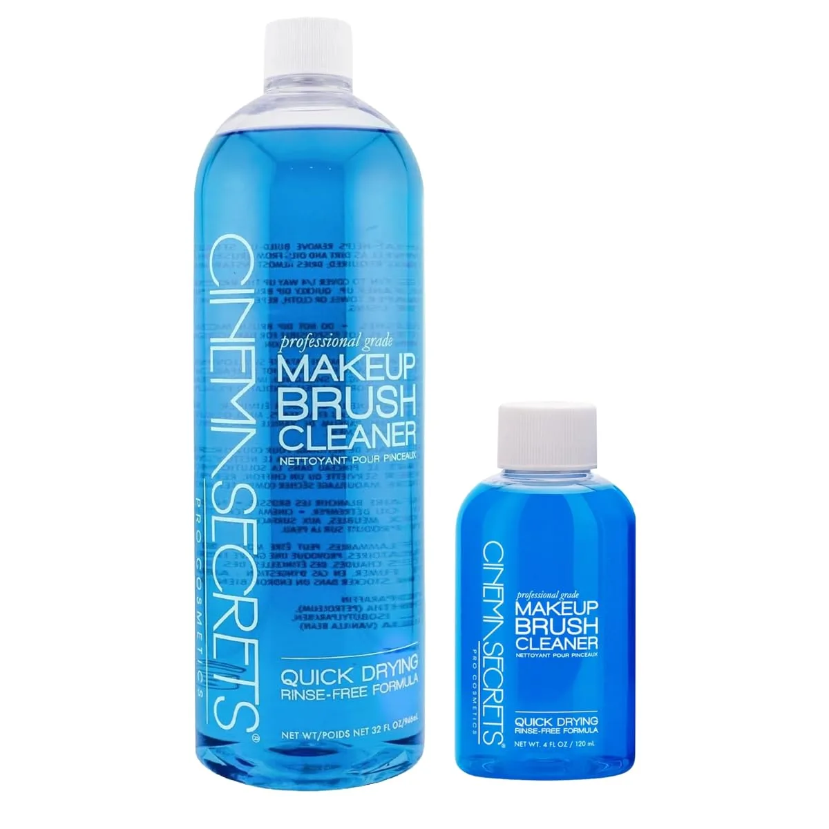 Cinema Secrets Makeup Brush Cleaner (4oz) и заправка (32oz) Original Vanilla - профессиональное средство для очистки кистей, быстросохнущее, без смывания, удаляет стойкий waterproof макияж
