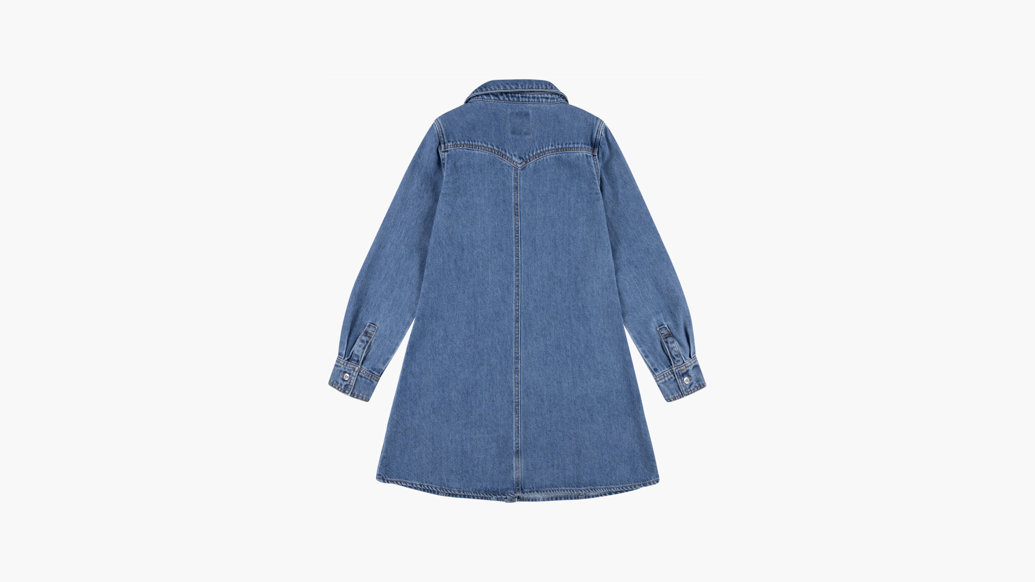 

Платье-рубашка в стиле вестерн из денима для девочек 7-16 лет Levi's, цвет Drew Me In