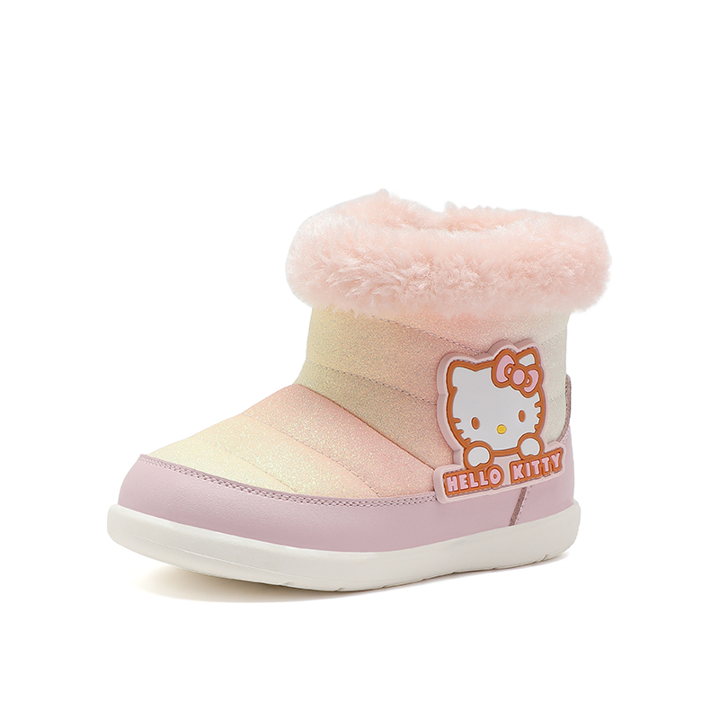 Hello Kitty Hello Kitty Anti Kick лёгкие амортизирующие утеплённые Mid top детские хлопковые ботинки Sanrio, серебряный — фото 4