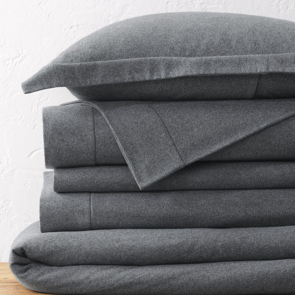 

Фланелевой пододеяльник Lands' End Supima или накидка, цвет Arctic Gray Heather