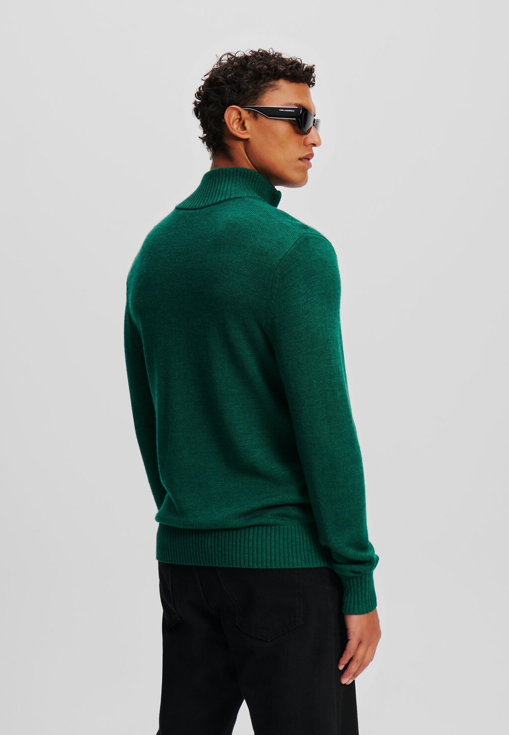 

Джемпер HALF-ZIP TURTLENECK KARL LAGERFELD, зеленый