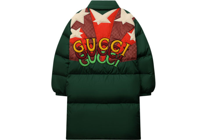 

Пуховик детский Gucci с принтом, зеленый