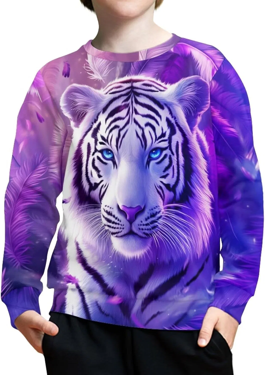 Детский свитшот ZPINXIGN White Tiger Feather — фото 2