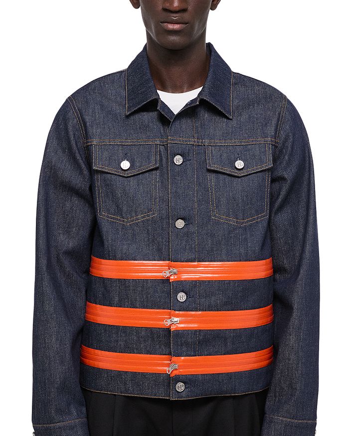 

Трехмолниевая куртка Trucker Helmut Lang, синий