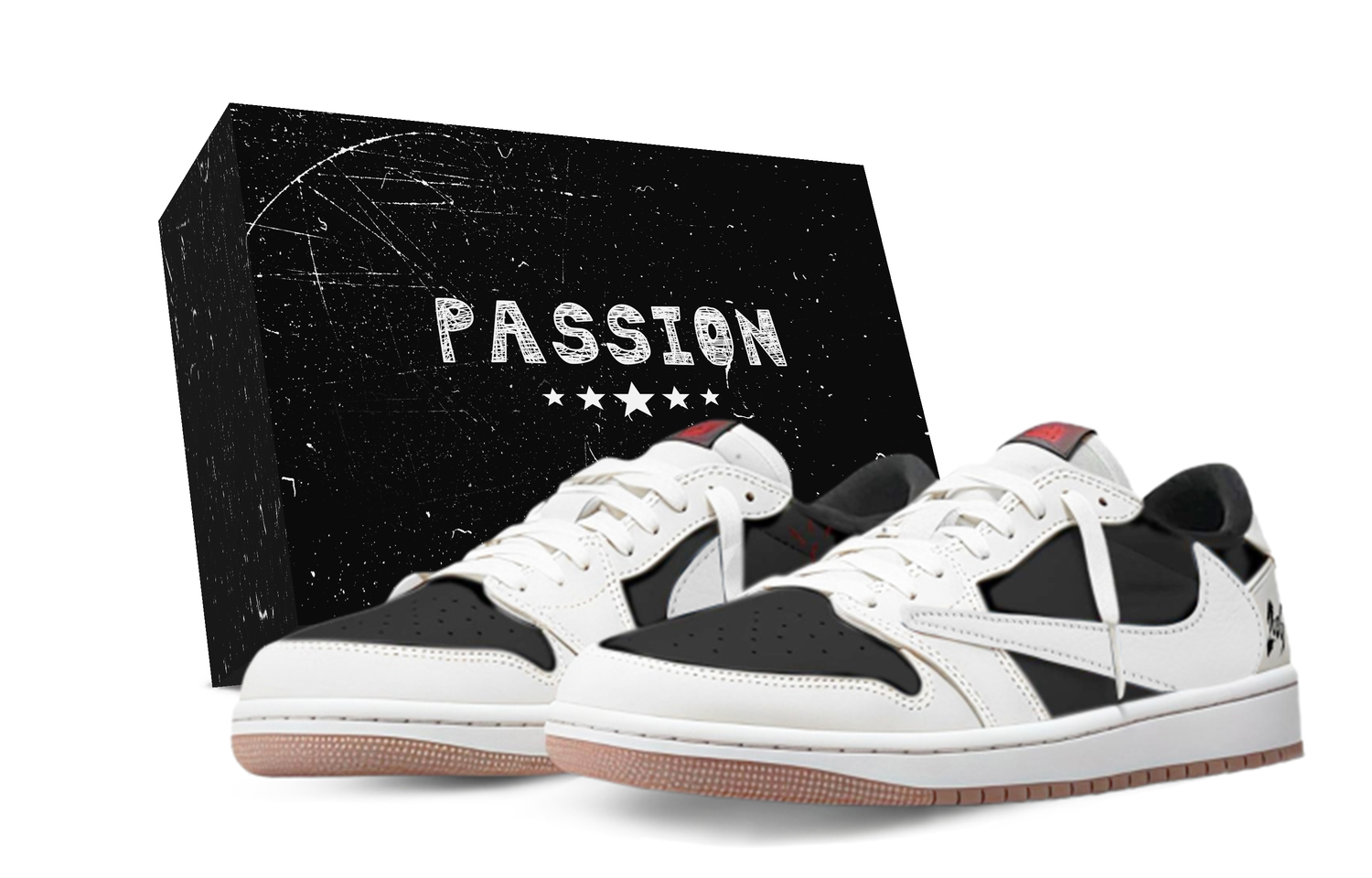 

Кроссовки Travis Scott x Air 1 70 Low Horse Year, износостойкие, низкие, винтажные, баскетбольные, унисекс Jordan, horse year limited hook-черный белый-box