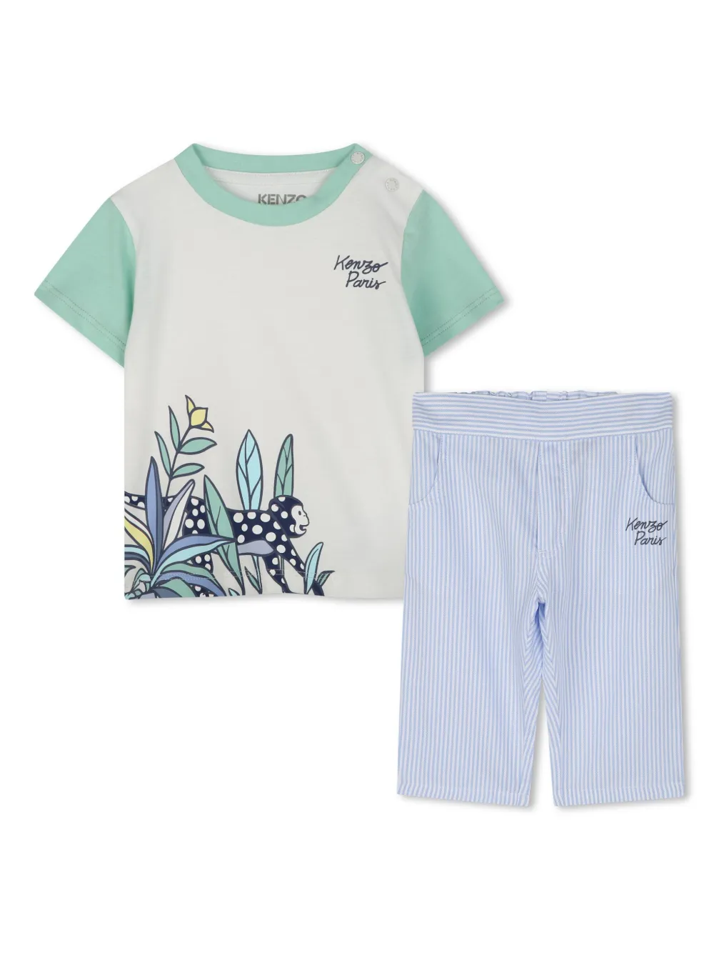 

Комплект из рубашки и брюк Kenzo Kids, синий