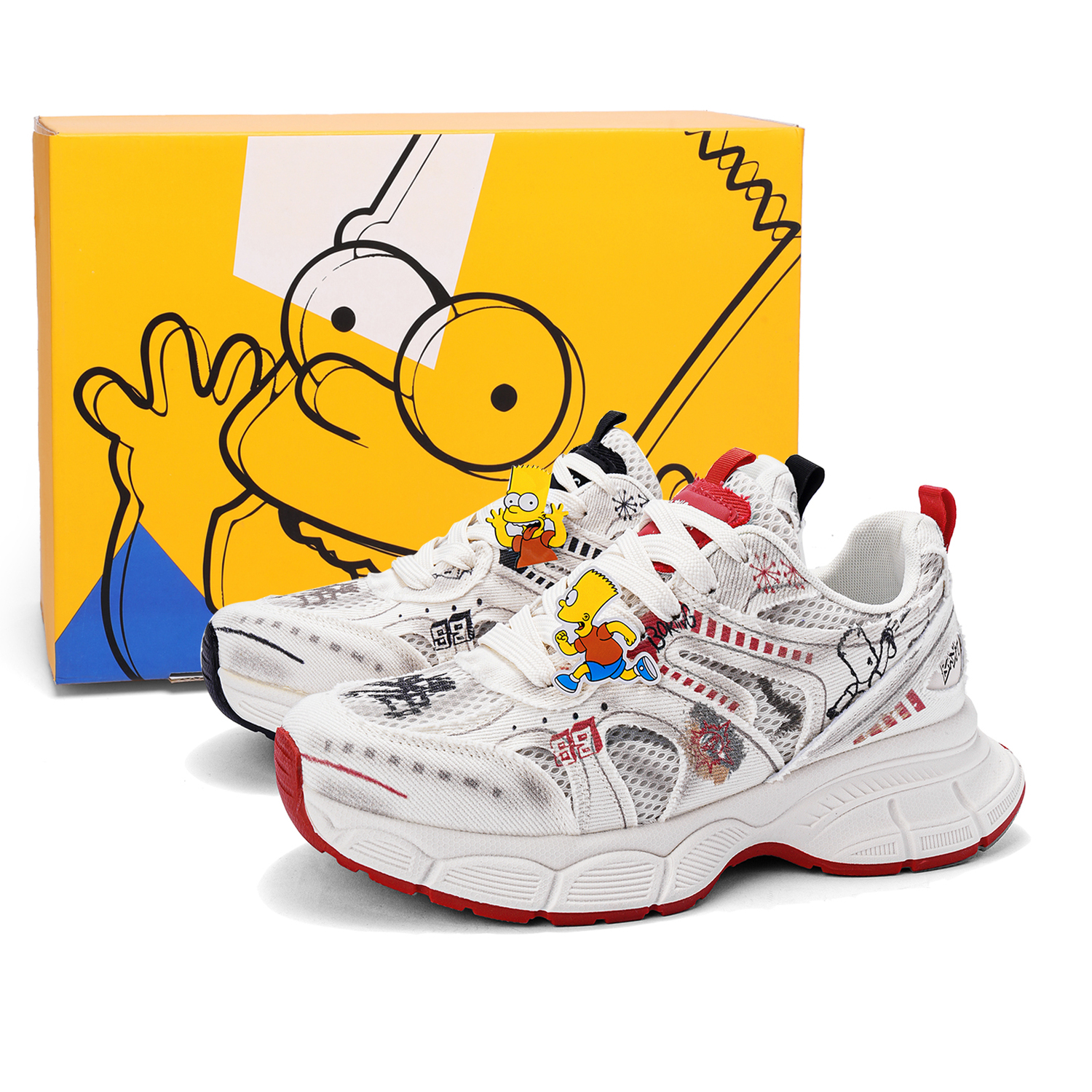 

The Simpsons Низкие массивные кроссовки унисекс - усовершенствованные непарные, цвет Upgraded Mismatched