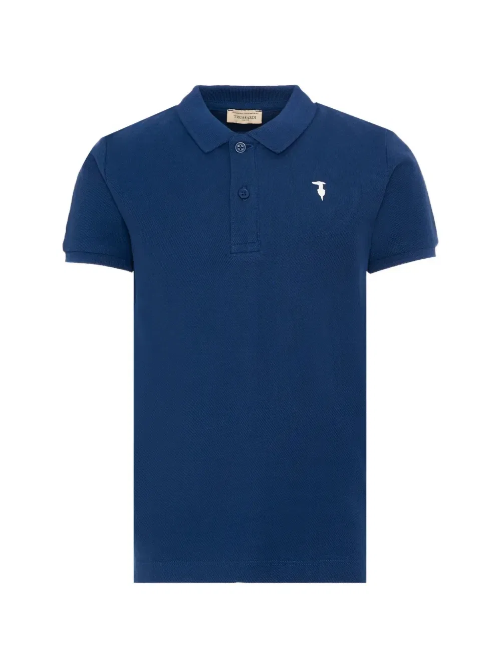 Хлопковая рубашка-поло Trussardi Junior, синий