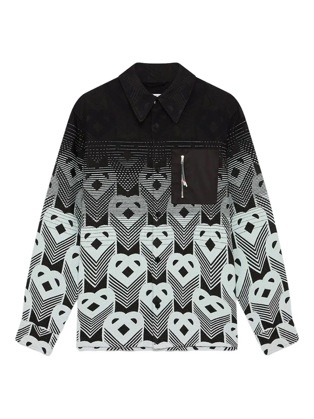 

Рубашка с геометричным узором CASABLANCA, черный