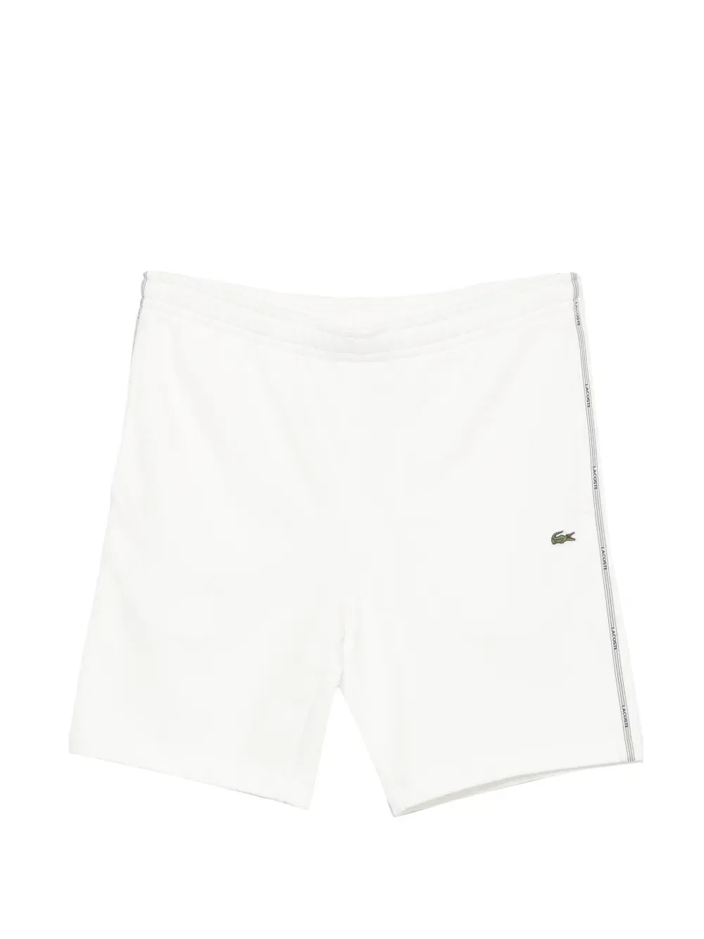 Шорты Lacoste с боковой полосой и нашивкой с логотипом, белый