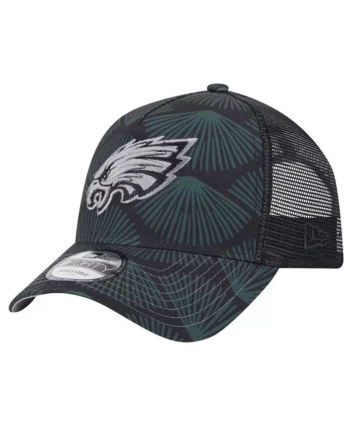 

Мужская черная регулируемая кепка Philadelphia Eagles Agave Trucker 9FORTY New Era