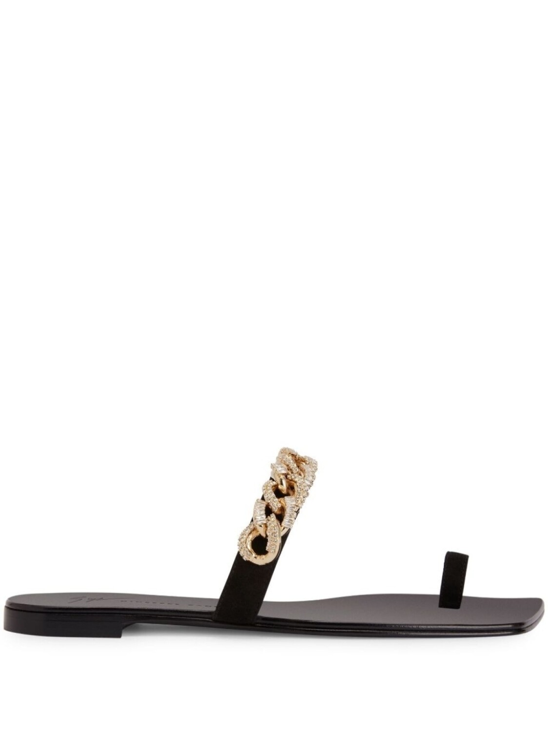 Giuseppe Zanotti сандалии Berenicee с цепочкой, черный