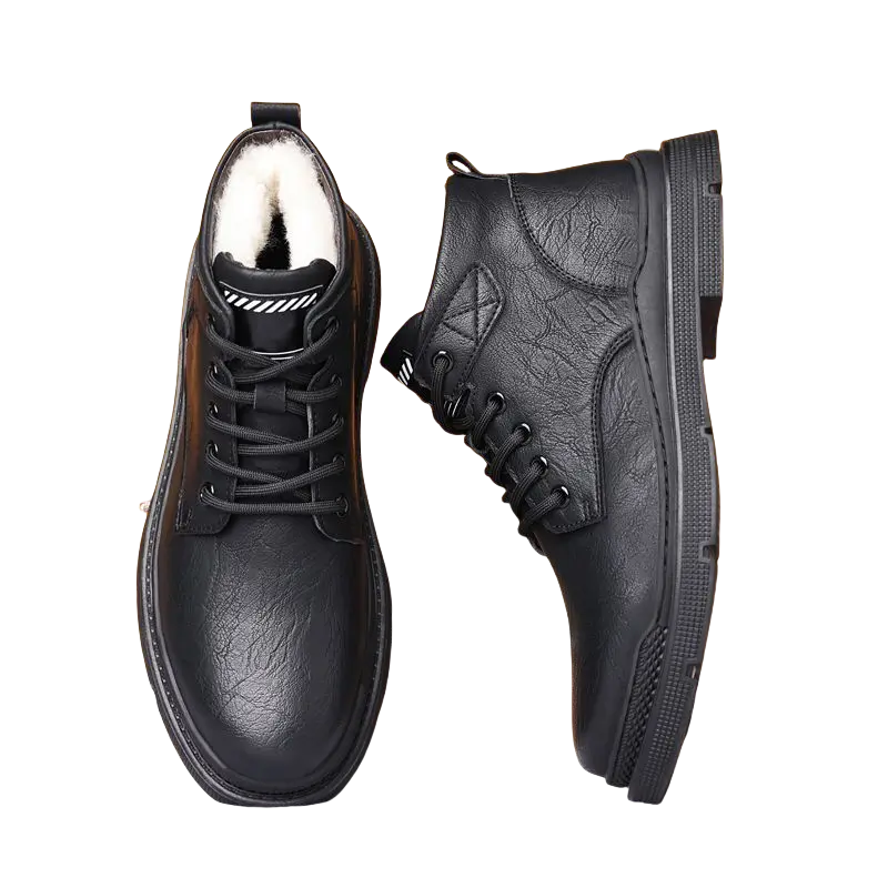 Captain illy Мужские ботинки Martin без подкладки коричневые, цвет Brown Unlined Shoes — фото 4