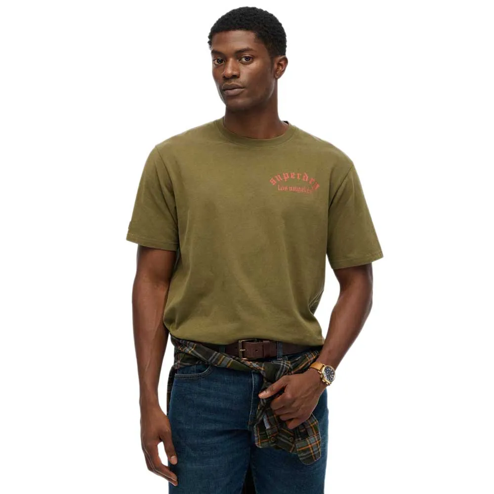 

Футболка с коротким рукавом Superdry Neo Trad Tattoo Loose Fit, зеленый