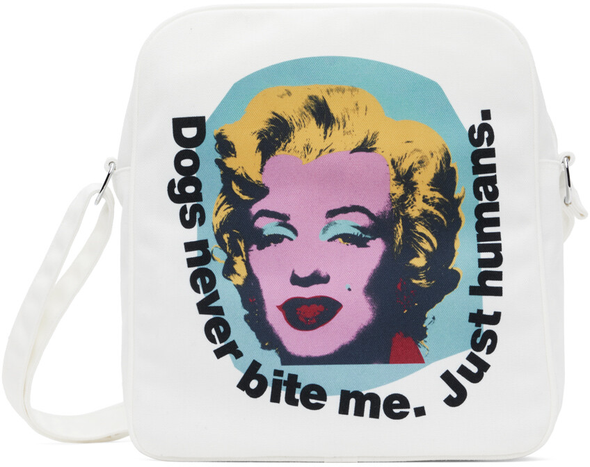 

Белая сумка почтальона с принтом Andy Warhol Comme Des Garcons, цвет White
