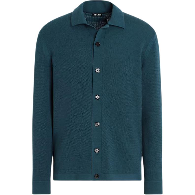 

Длинная вязаная рубашка Zegna Ermenegildo Zegna, зеленый