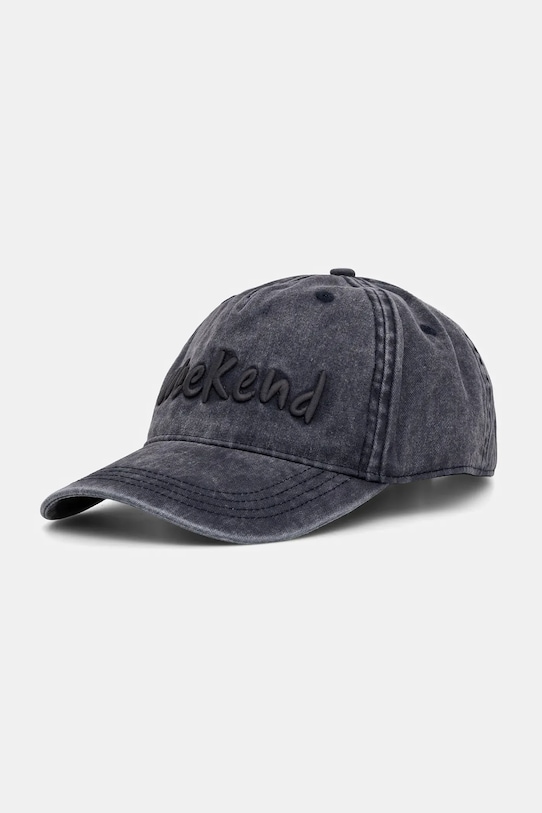 

Хлопковая кепка с козырьком BRUNO Weekend Max Mara, темно-синий