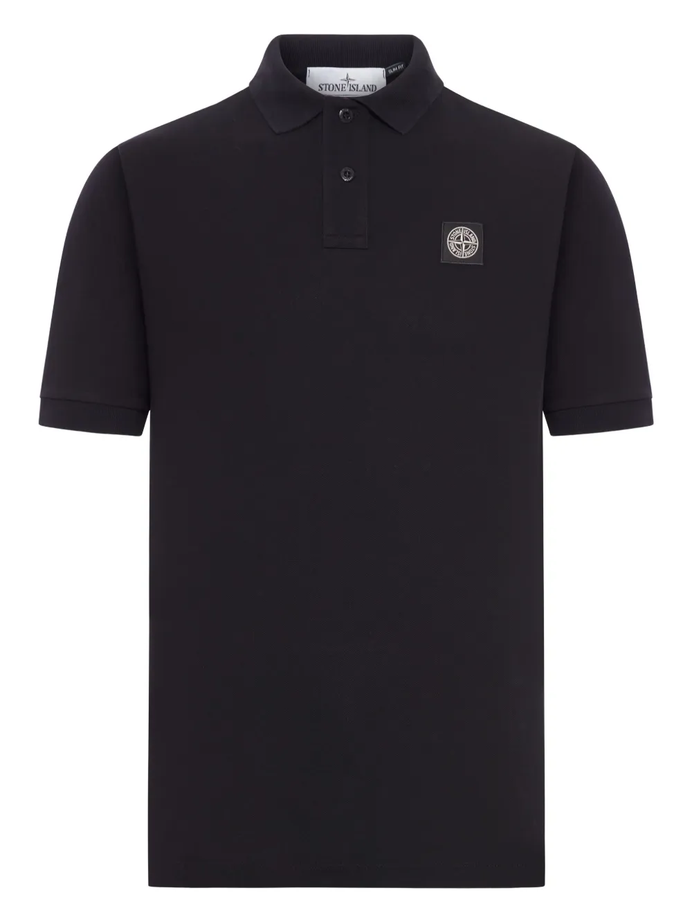 

Рубашка поло с нашивкой-логотипом Stone Island, черный