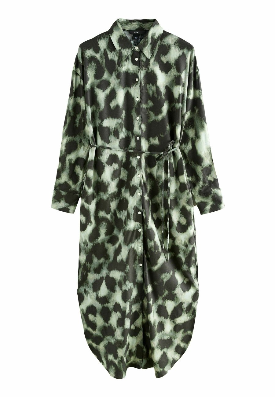 

Платье Next LONG SLEEVE TIE WAIST , Khaki Green Leopard Print/Green