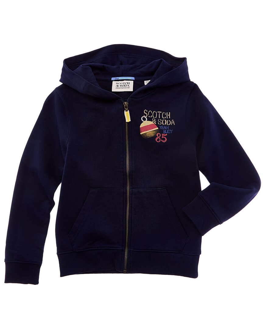 

Худи Scotch & Soda, стандартного кроя, на молнии, синий