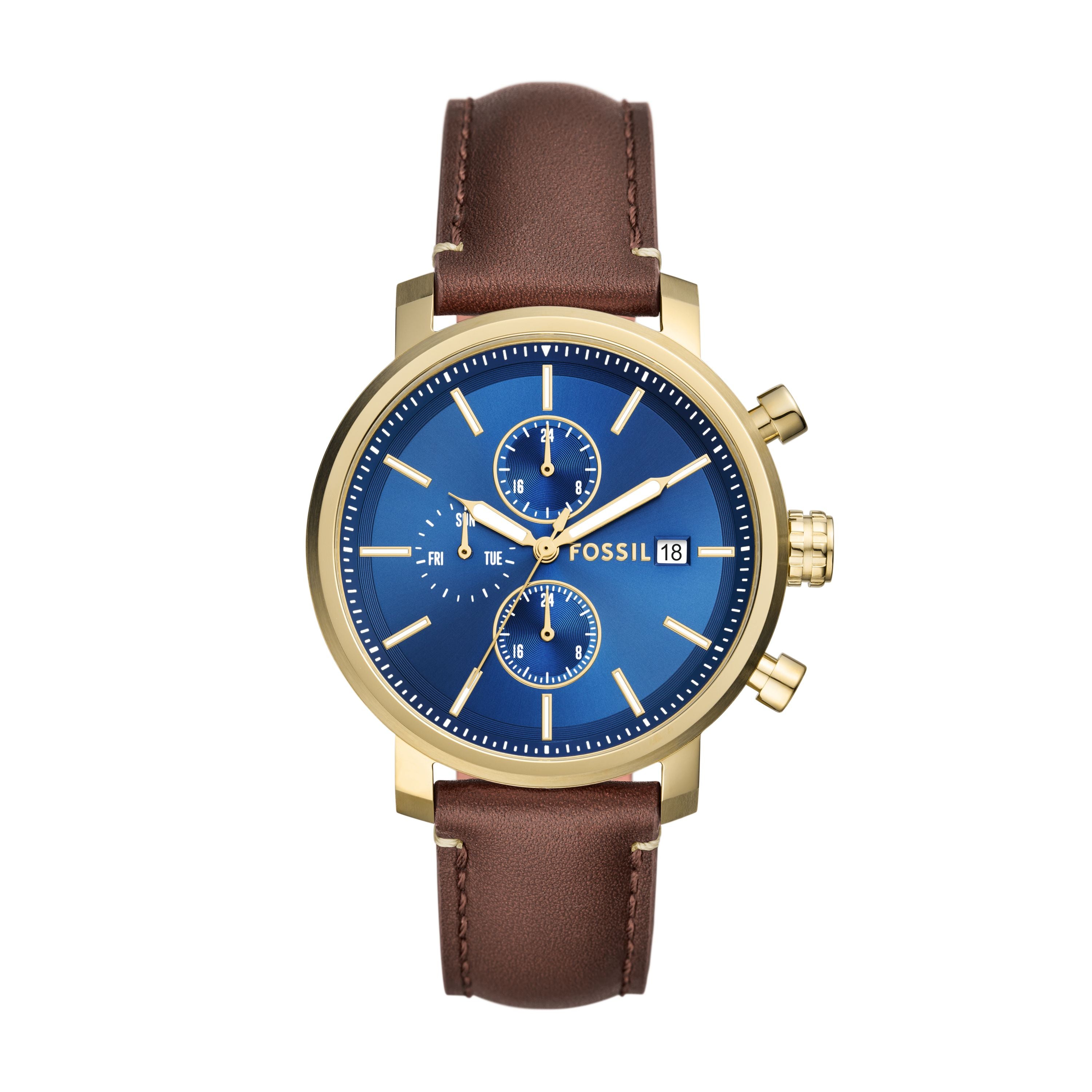 

Мужские многофункциональные часы Fossil Rhett из нержавеющей стали золотистого оттенка, коричневый