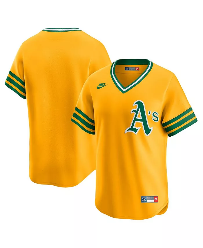 

Мужская бейсбольная джерси Oakland Athletics Cooperstown Collection Limited золотого цвета Nike
