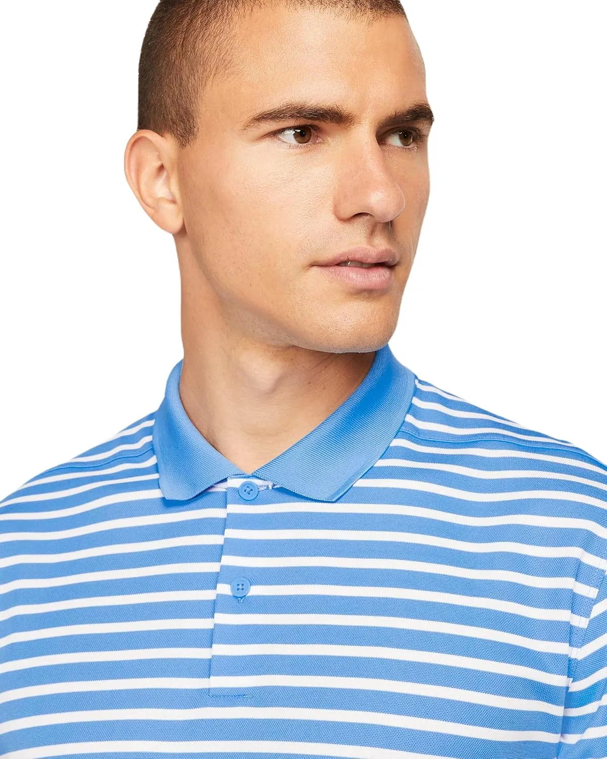 Мужское поло Nike Dri-FIT Victory Stripe, University Blue/White — фото 3
