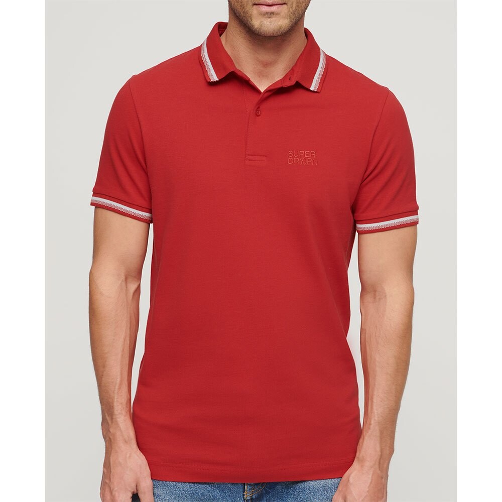 

Поло Superdry Sportswear Relaxed Tipped, красный