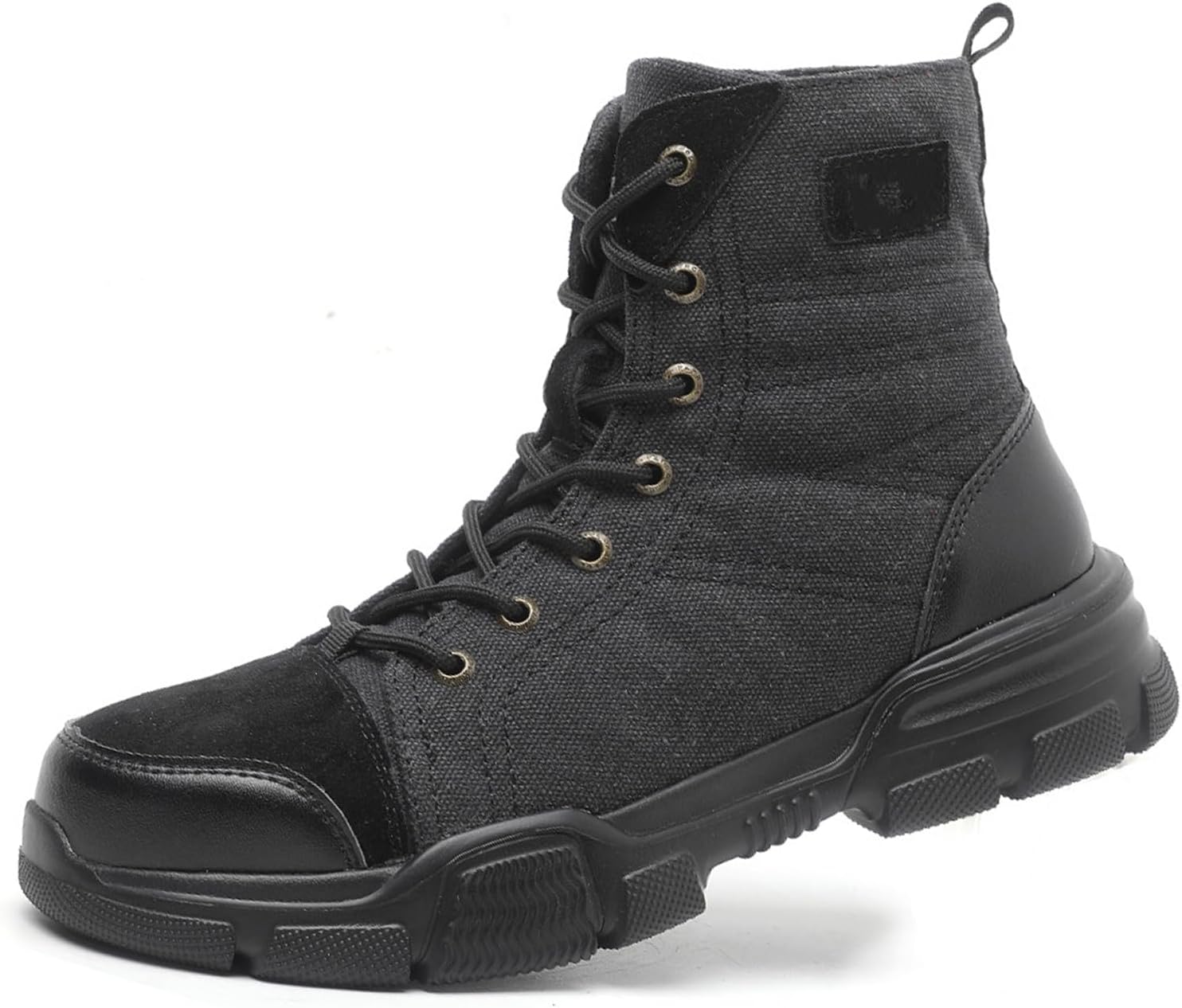 

Ботинки YTINGNICE для мужчин, мужские ботинки с металлическим носком, ботинки, легкие дышащие обувь для походов, черный