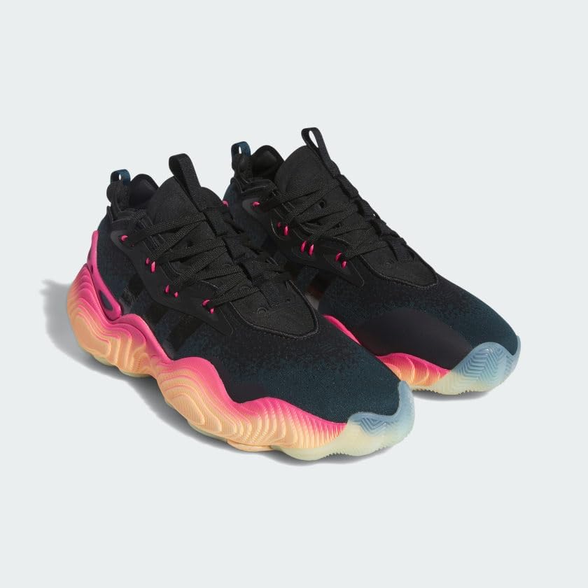 Кроссовки Adidas для взрослых, унисекс, модель Trae Young 3 Low, черный/оранжевый — фото 4