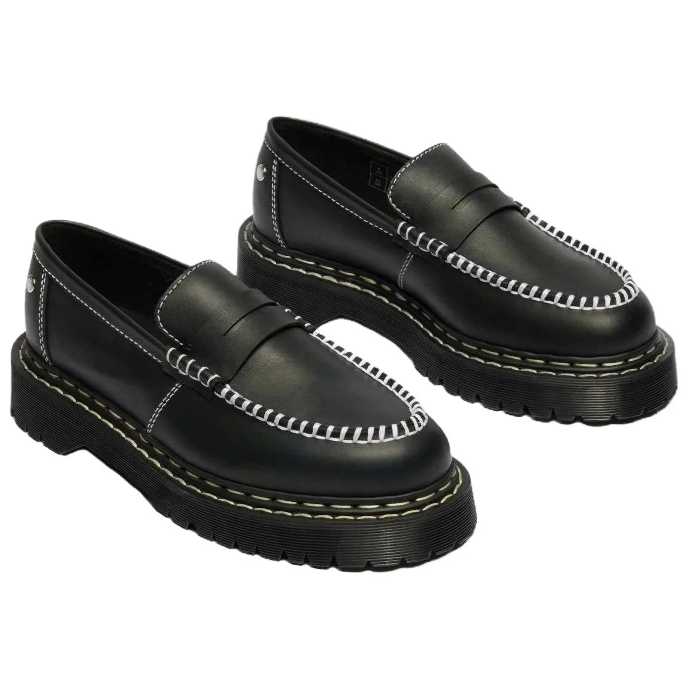 Dr.Martens PENTON BEX кожаные лоферы 3.5cm Unisex черные — фото 4