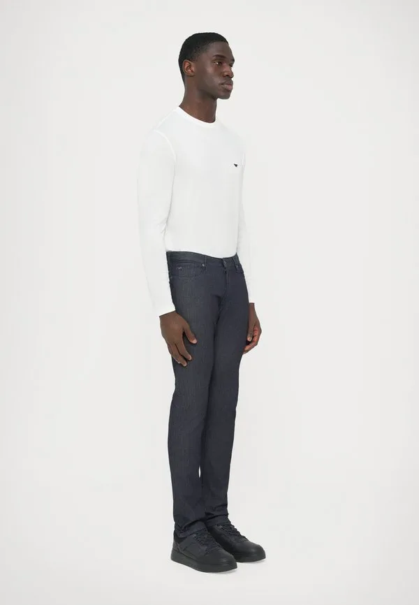 Брюки с карманами, узкие джинсы Emporio Armani, Blue Denim — фото 4