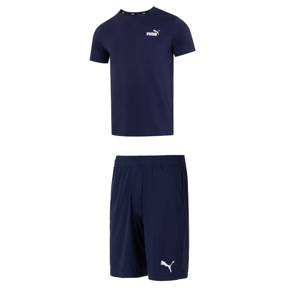 

Повседневная спортивная мужская синяя футболка + шорты Puma, синий