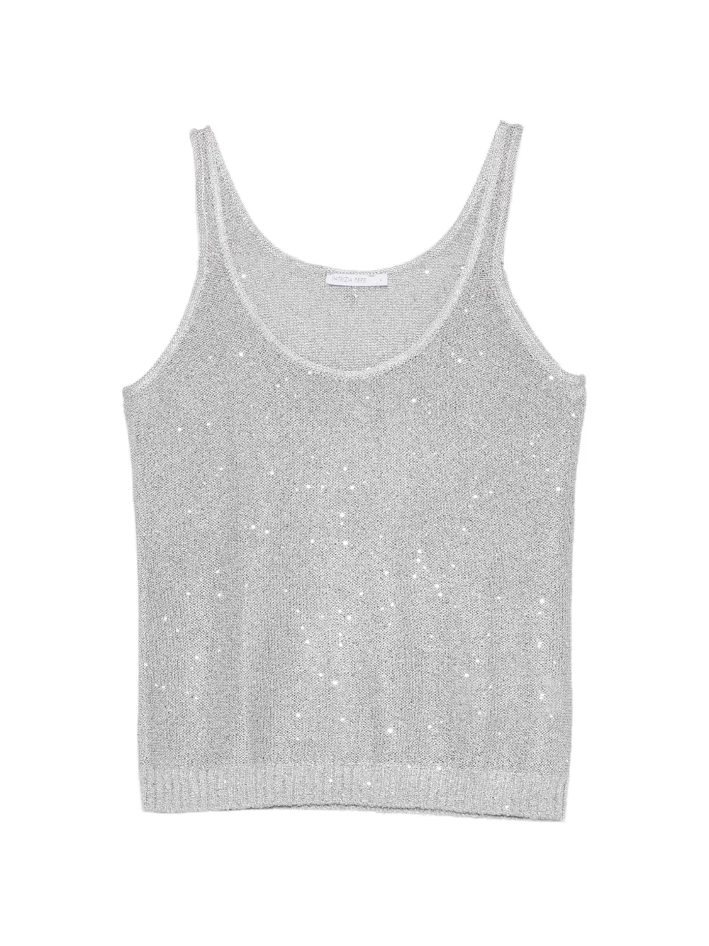 

Топ без бретелек с круглым вырезом Patrizia Pepe, серый