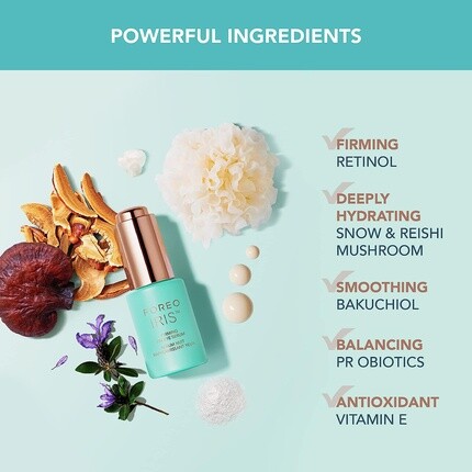 Iris Firming PM Сыворотка для глаз с ретинолом, экстрактом грибов, витамином Е и бакучиолом, 0,5 унции, Foreo — фото 3
