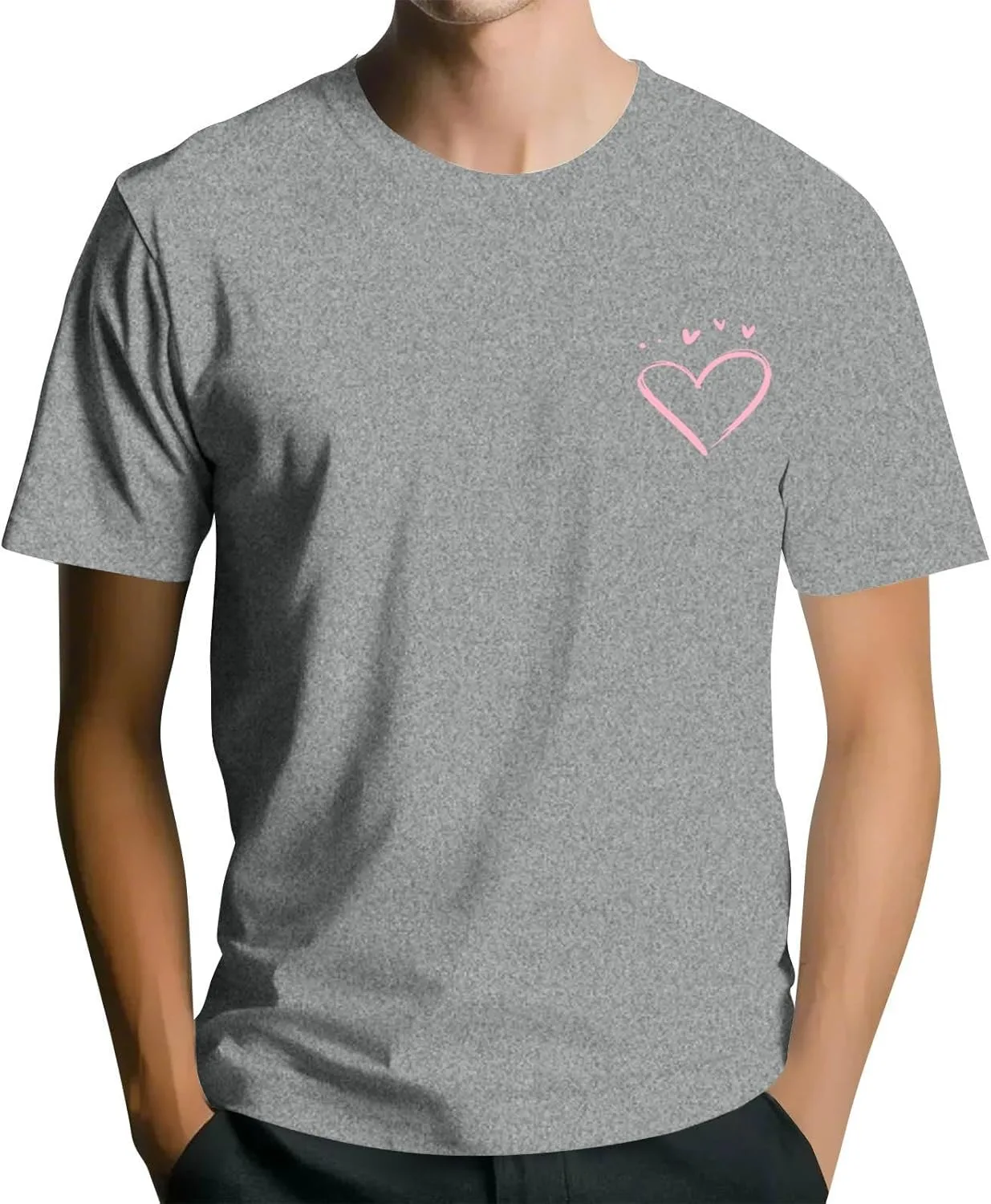 

Мужская футболка Valentine's Day с принтом в виде сердца FQZWONG