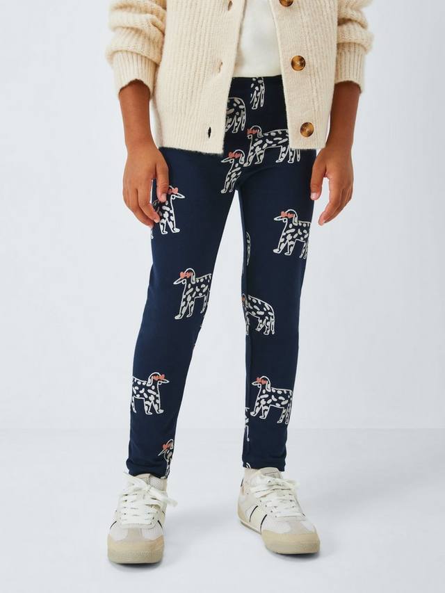 

Детские леггинсы с принтом собачки John Lewis, Navy, Beige