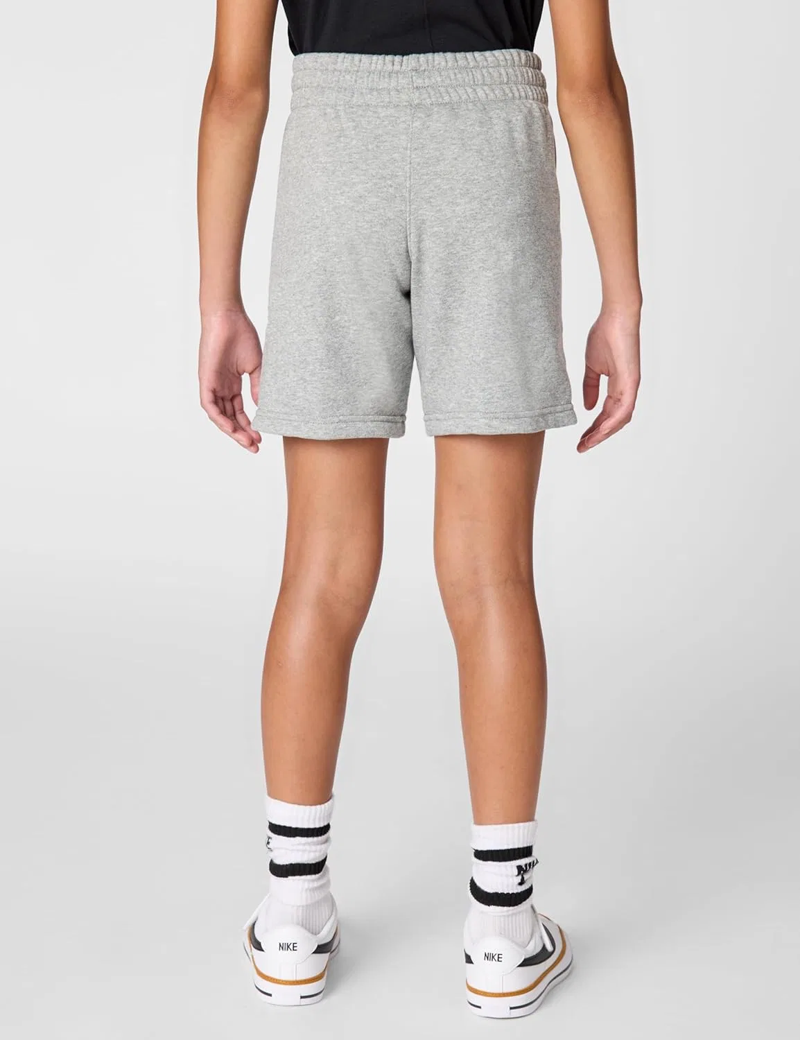 Шорты спортивные, флисовые, Nike, тёмно-серый меланж — фото 4