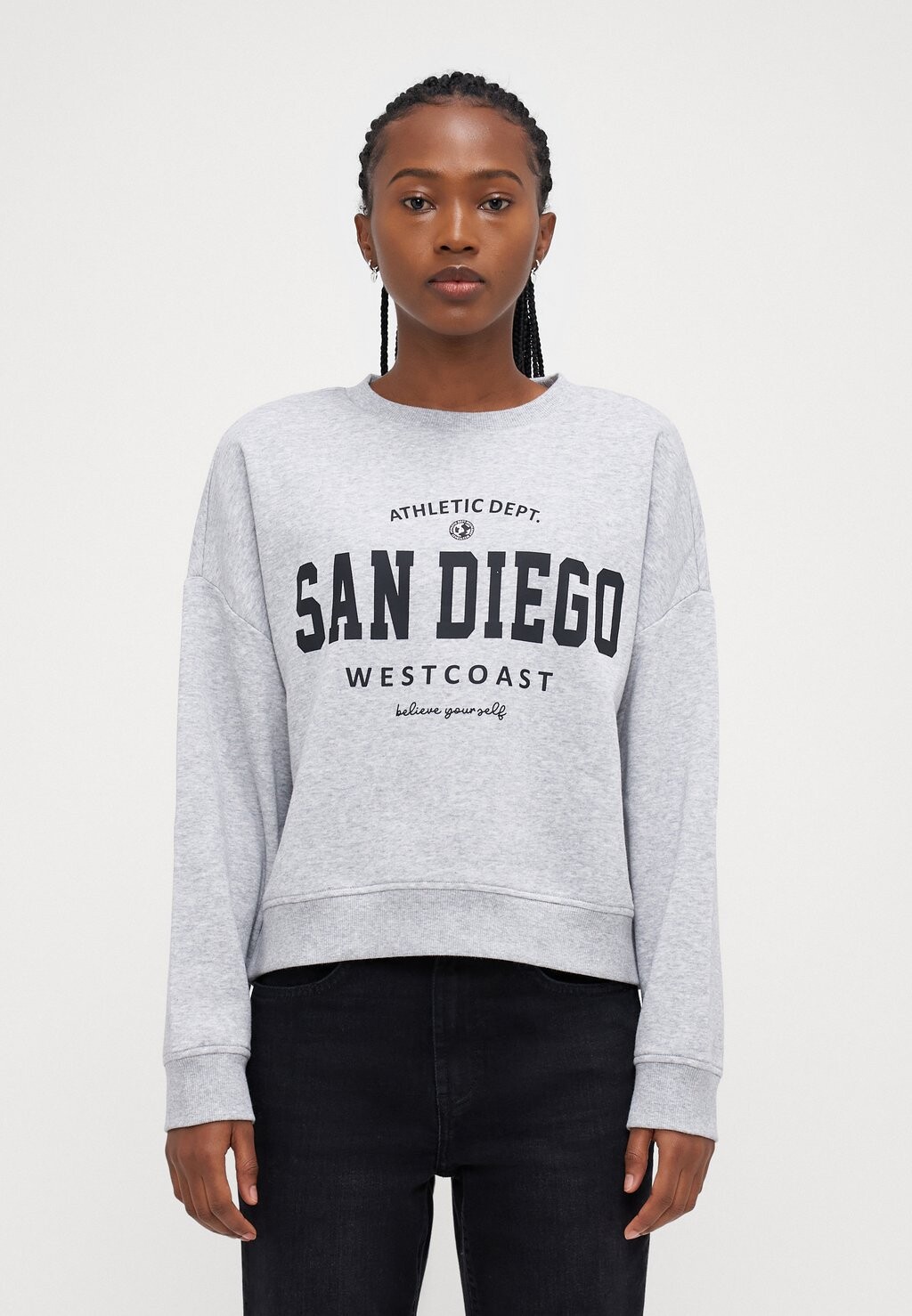 

Толстовка ONLSWEAT LIFE CREW STATE ONLY Petite, серый