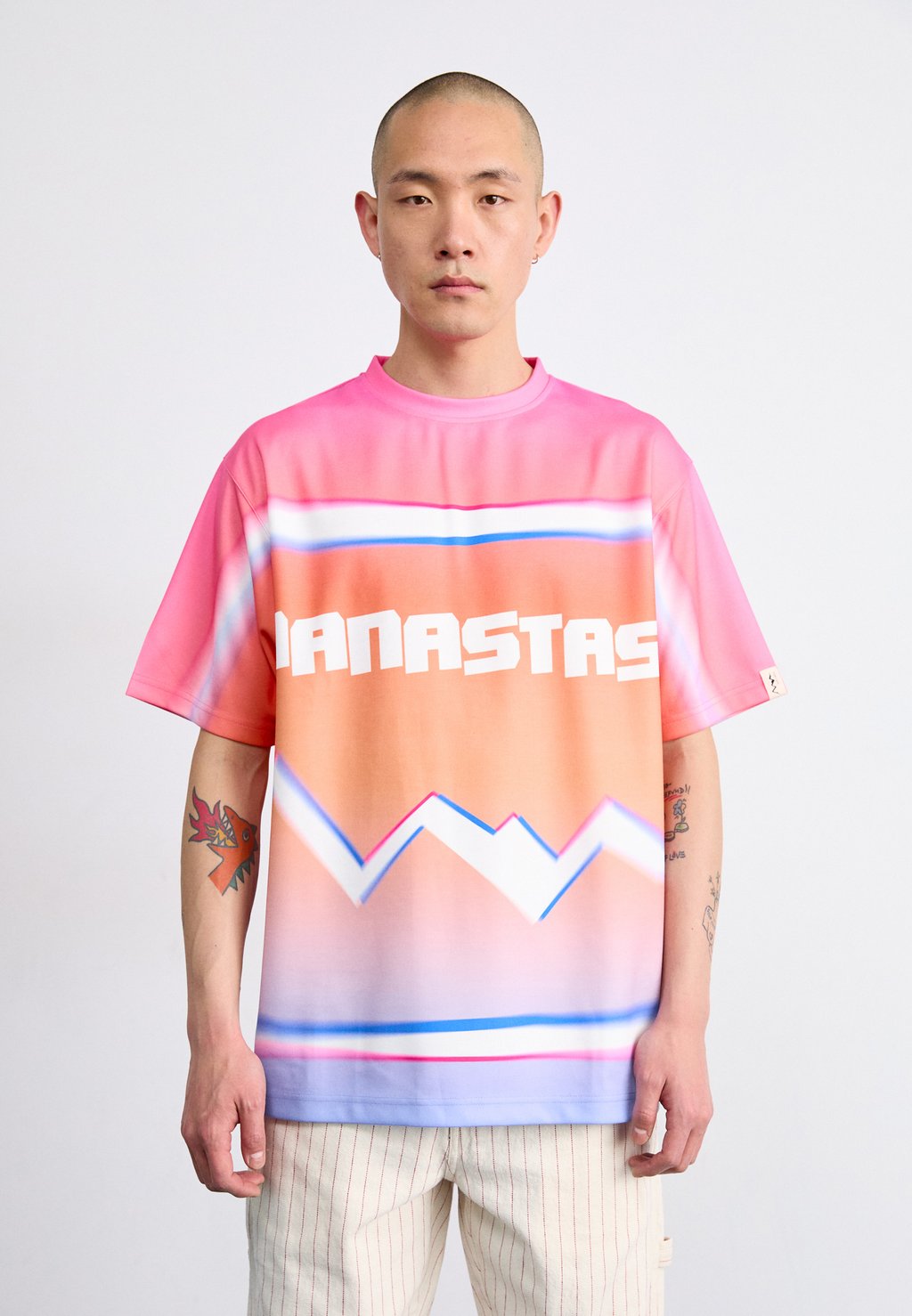 

Футболка с принтом ALLOVER GRADIENT LOGO Manastash, розовый