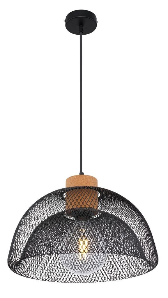 

Подвесной светильник Globo Lighting, черный металл, черный металл, с пробкой, ø: 350 мм, В: 1500 мм, без 1x E27 60 Вт 230 В.