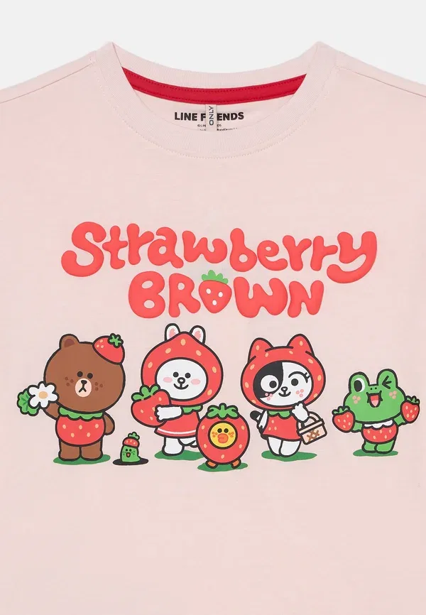 Футболка с принтом Kmgberry print tee Only Mini, бледно-сиреневый — фото 4