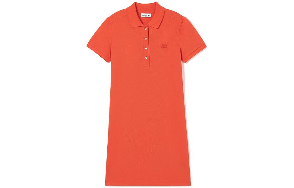 

Платье с короткими рукавами женское красное Lacoste